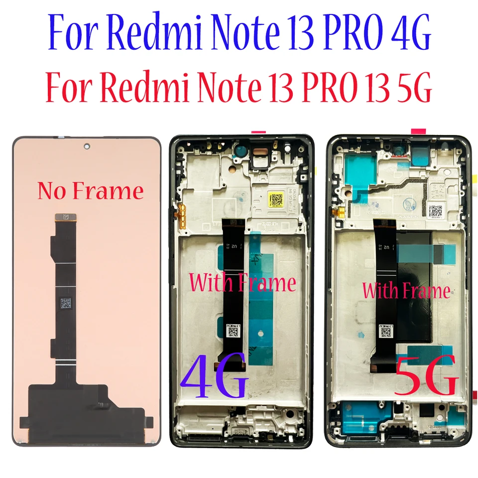 Xiaomi Redmi Note 13 Pro用のAmoledタッチスクリーン,デジタイザー