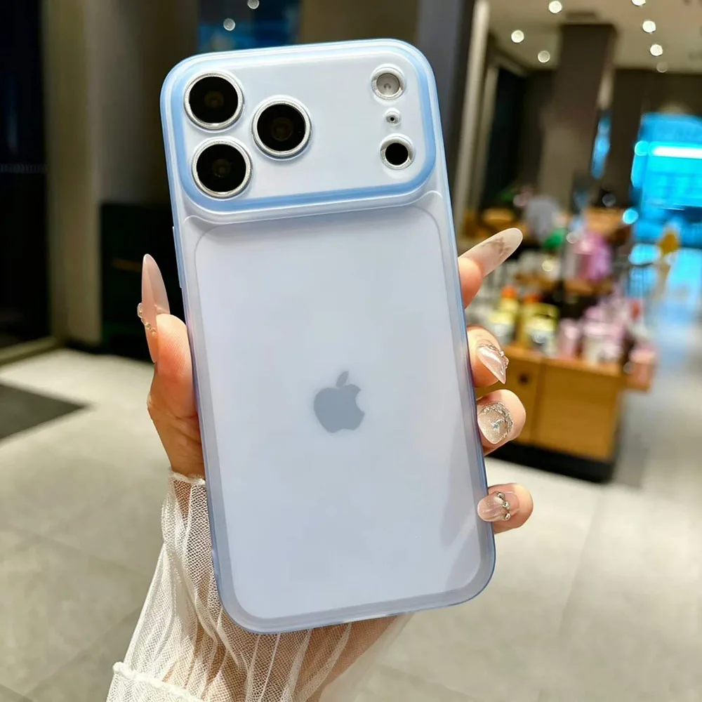 Silicone Soft Case - Candy Color Matte Transparent TPU Shell Frosted Finish