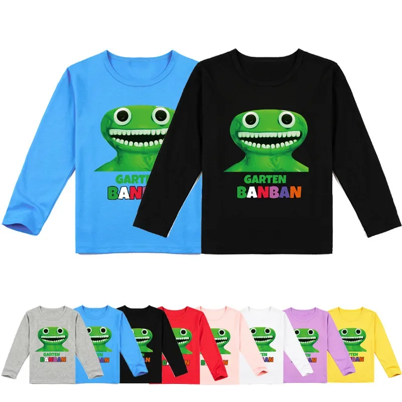 

Garten of Banban 2023 New Children's Clothing Garten of Banban Fashion Peripheral Printed Long-sleeved T-shirt Trendy
