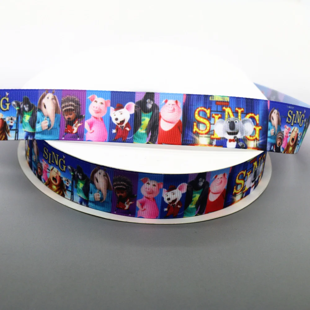 

DUWES 50yards Song Printed Grosgrain Ribbon Accessories Material Headwear Decoration DIY Sewing Craft D2032