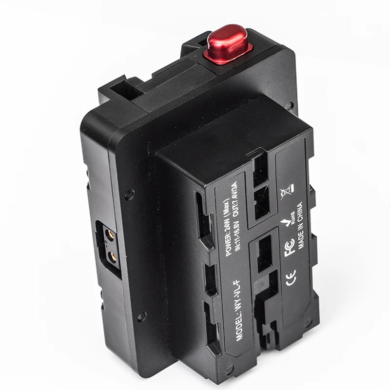 V 마운트 V-잠금 배터리, NP-F F550, F570, F750, F970, 블랙 배터리 어댑터 플레이트, LED 조명 모니터용 D-탭