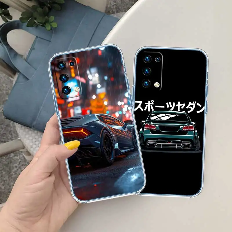 Transparent Phone Case with Wheel Sport Car Calipers Design