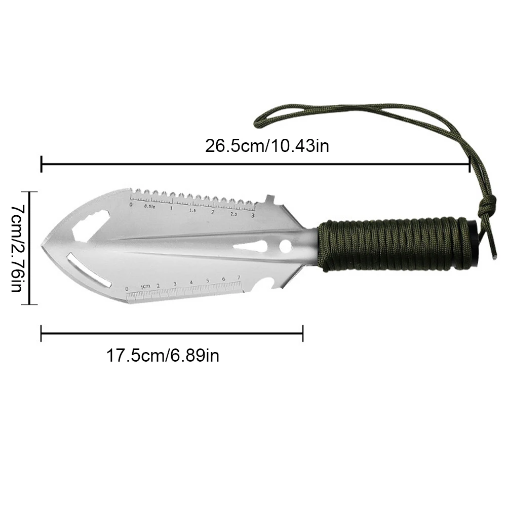 Mini Camping Shovel Stainless Steel Small Backpacking Shovel Multipurpose Lightweight Metal Shovel for Outdoor Survival 6