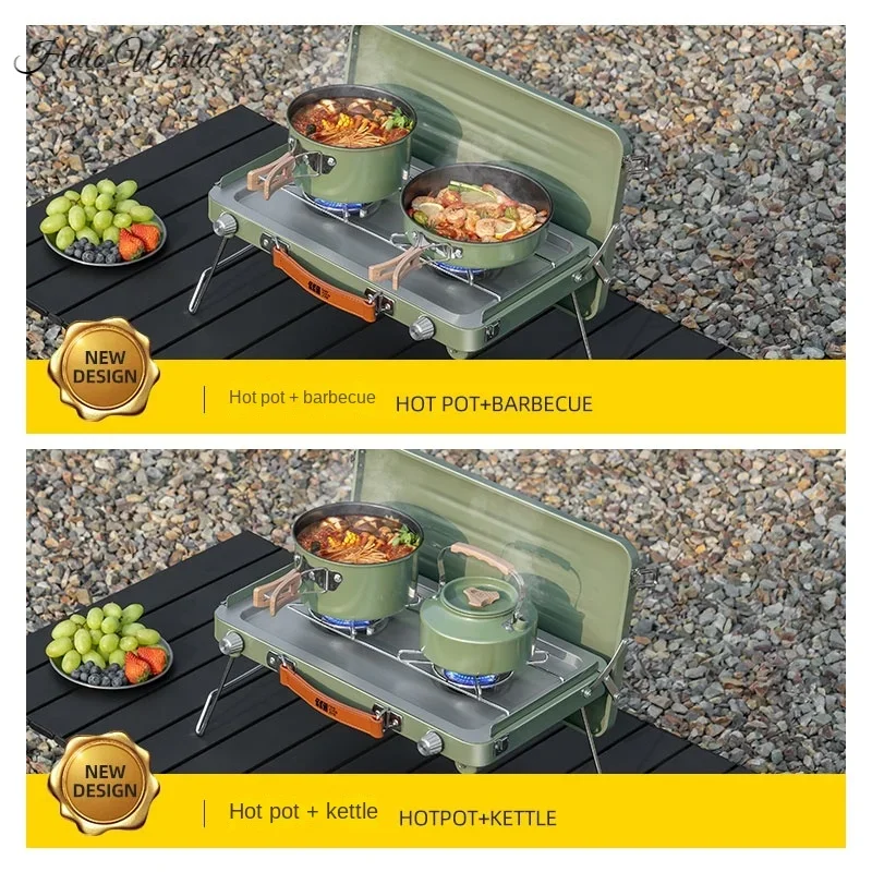 Estufa Gas Pequeña Estufa Portátil, Equipo De Camping Ligero, Estufa De Barbacoa Equipo Cocina Exterior Viajes