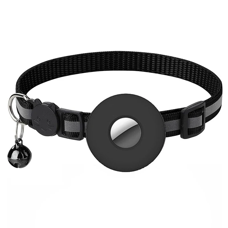 Title 6, Airtag Pet Collar Adjustable Reflective Nylon C...