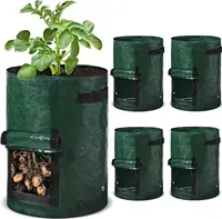 3/5/7/10 Gallon Plant Growing Bags PE Vegetable Grow Bags with Handle Thickened Growing Bag Potato Onion Bag Outdoor Garden Pots 1