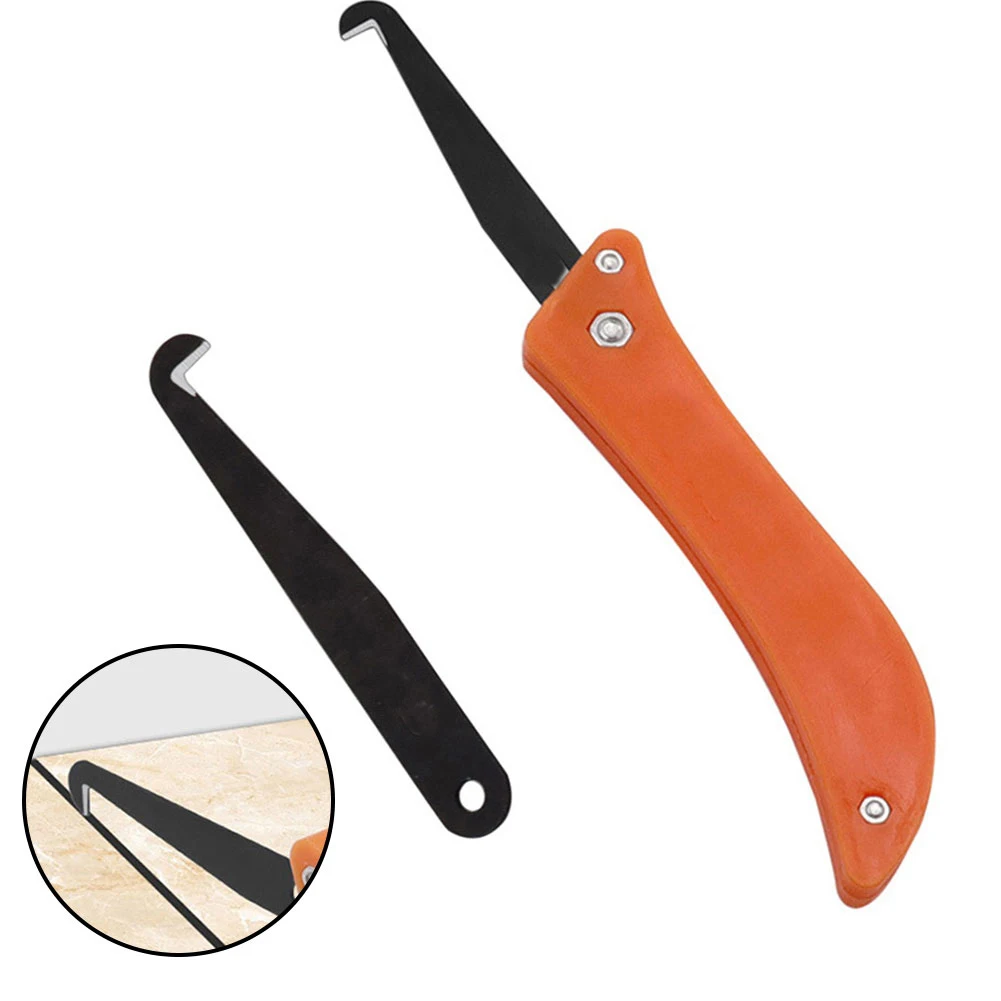 2pcs/Set Professional Ceramic Tile Gap Hook Blade Cleaning Removal Old Grout Ceramic Tile Gap Hand Repair Tools ceramic tile manual delimitation tools ceramic tile cutter knife