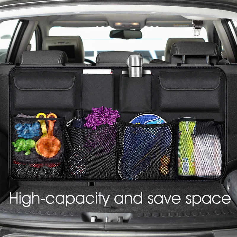 

Multi-pocket Car Trunk Organizer Hanging Rear Seat Storage Bag Waterproof Oxford Cloth Universal Storage Bag Organizer for Trunk