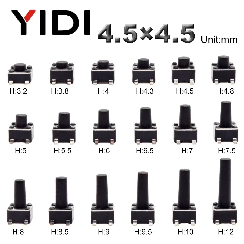 Mini interrupteur à bouton-poussoir électronique, bouton de