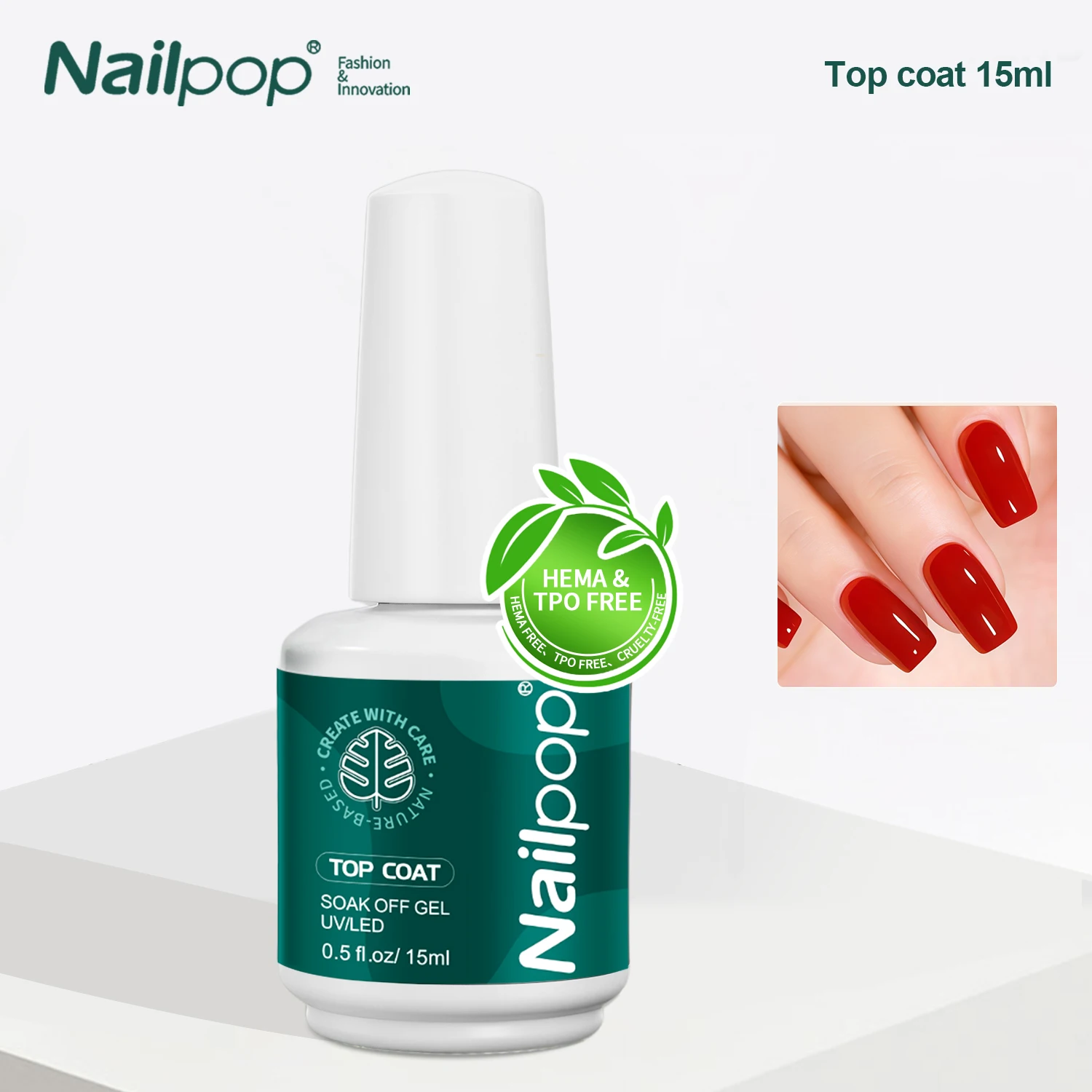 NAILPOP Nail-Prep Dehydrator & Primer Gel 15ml for Long-Lasting Manicures