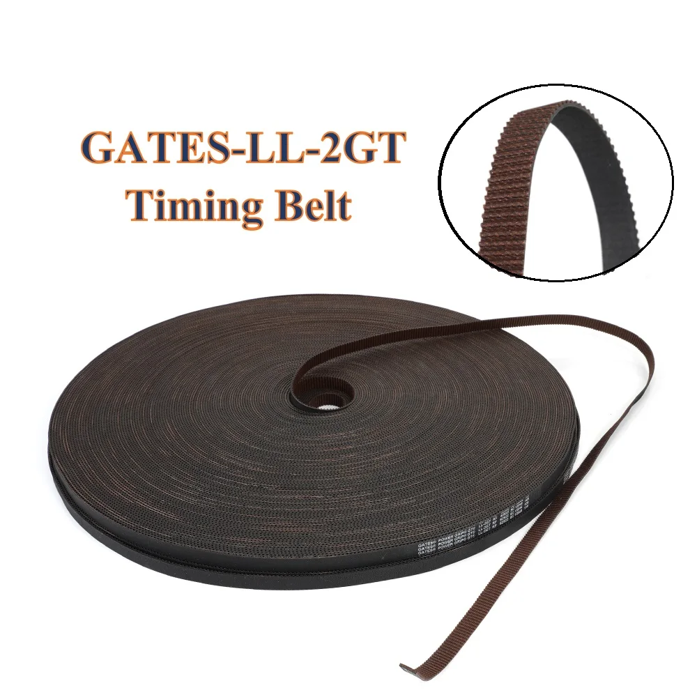 MEGA 3M LL 2GT 벨트 고무 오픈 타이밍 동기 벨트 GT2 6mm 9mm 3D 프린터 부품 고온 저항