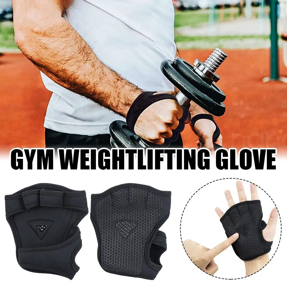 Gym Fitness Heavyweight Training Weightlifting Gloves Men Women Wristbands Non-Slip Half Finger Body Building Workout Gloves 2