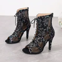 High Heels Women's Sandals New Open Toe Casual Latin Dance Shoes Girls' Ballroom Sandals Large Dance High Heels Women's Shoes 43 - Image 3