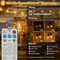 Guirlande solaire LED pour l'extérieur, 50 pieds, 100 pieds, 24V, G40, incassable, Rechargeable, suspendue, pour décoration de Patio, Pergola 2
