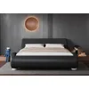 Queen Size Bed Frame with Ergonomic & Adjustable Headboard, Low Profile Modern Upholstered Platform Sleigh Design 3