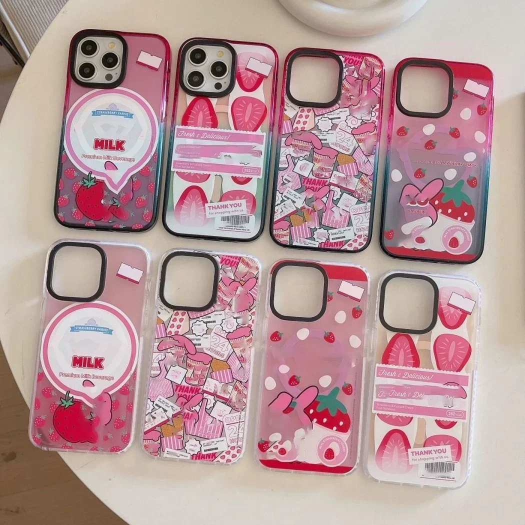 

New Rabbit Acrylic Colorful Border Phone Case Cover for IPhone 11 12 13 14 15 Pro Max Case for IPhone 15 Pro Max