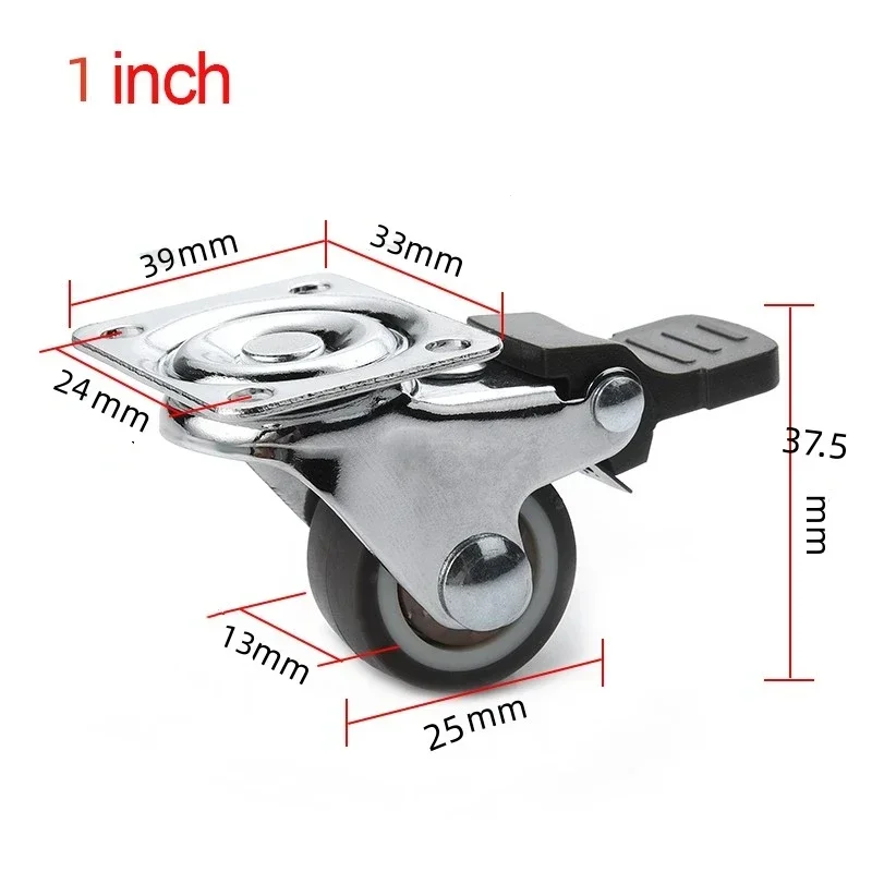 Furniture Caster 1/2 inches Soft Rubber Universal Wheel Swivel Caster Roller Wheel For Platform Trolley Accessory Furniture 4PCS furniture casters,furniture casters wheels
