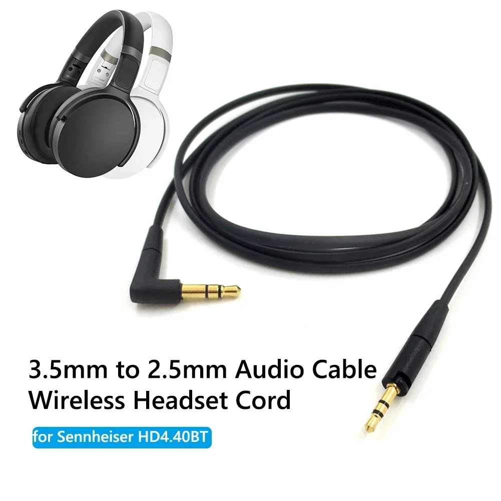 Substituição do cabo de áudio para Sennheiser Headphone, HD4.40, HD 4.40, BT, HD4.50, BTNC, HD4.30i, HD458BT