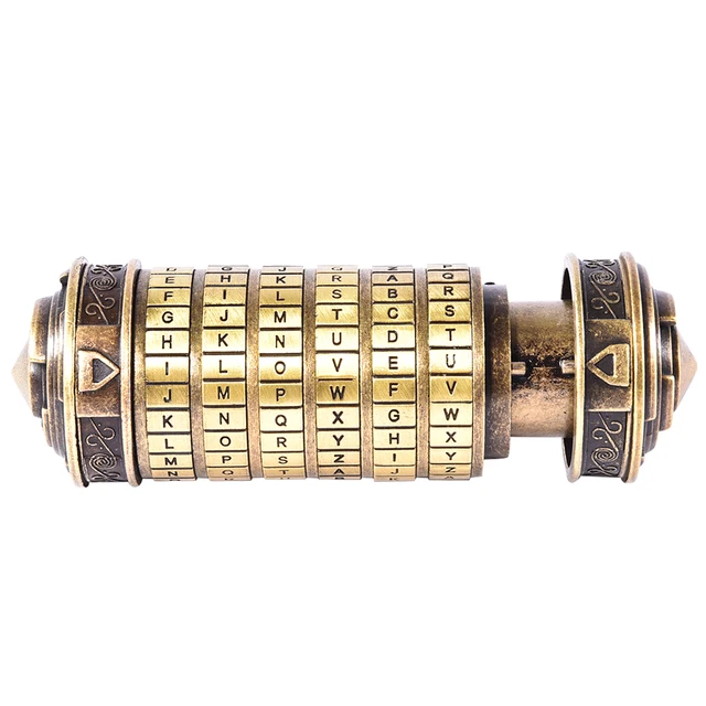Da Vinci Educational Toys Metal Cryptex Locks Gift Ideas Da Vinci Code Lock To Marry Lover Escape Chamber Props With Two Rings 1