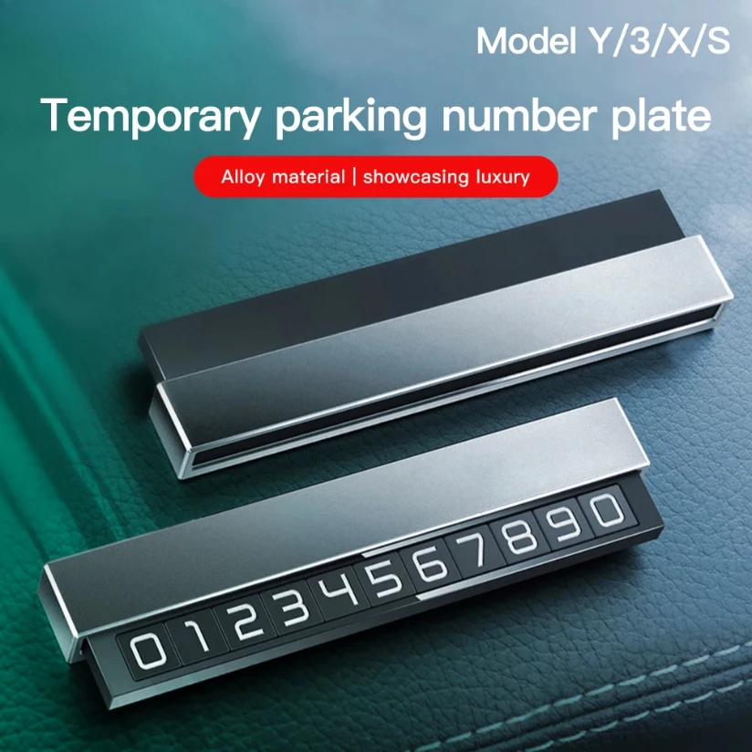 Temporary Car Parking Card Phone Number Car Phone Holder Luminous Telephone Number Plate Car-styling Accessories