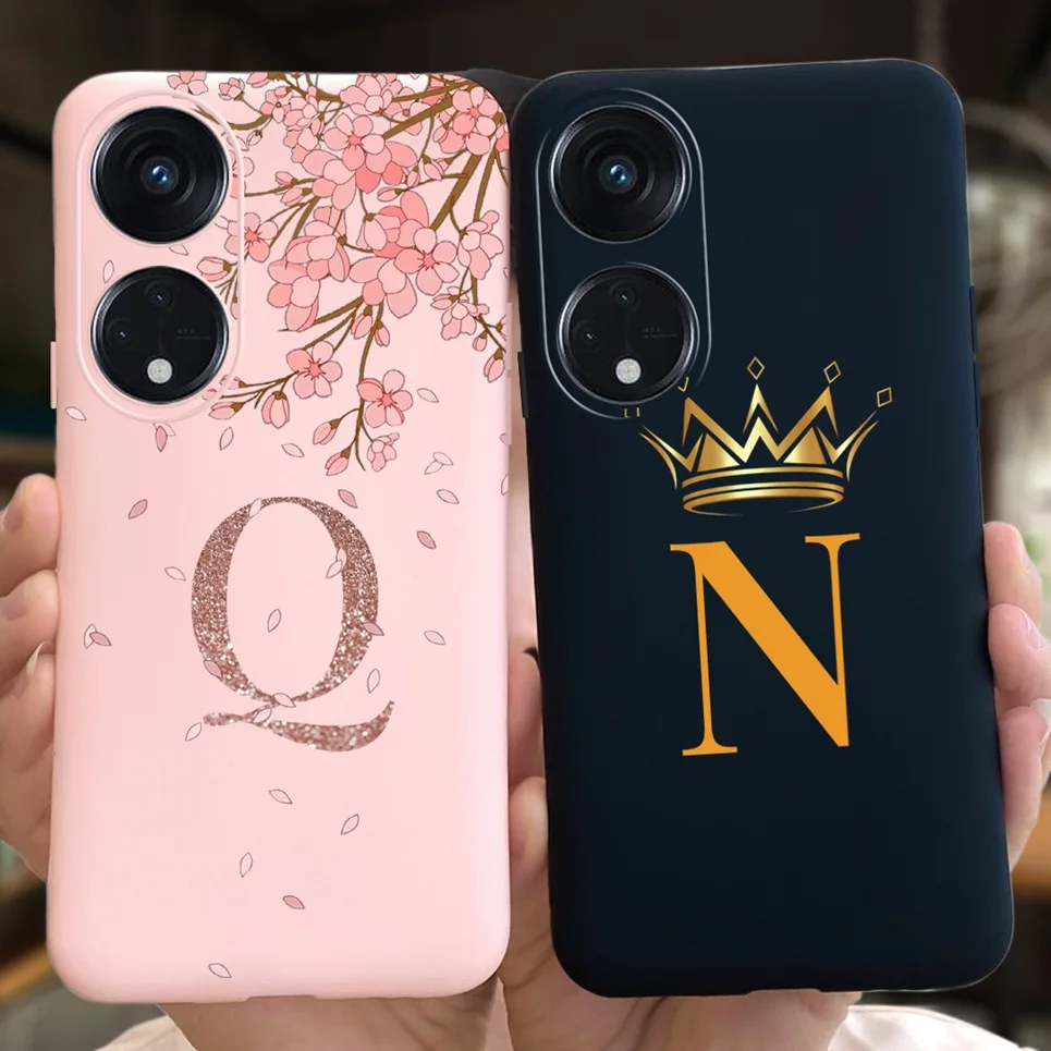Per Cover Oppo Reno8 T Letters Black Pink Cherry Brown Custodia Per Telefono Cover Posteriore Custodia In Silicone Opaco Per Reno 8 T 8 T Housing