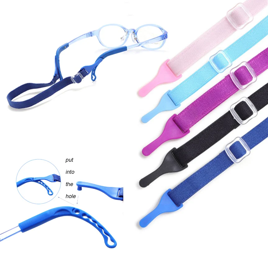 

Retail Adjustable Elastic Kids Nylon Sun Glasses cord AntiSlip child Eyeglasses Strap Neck Cord