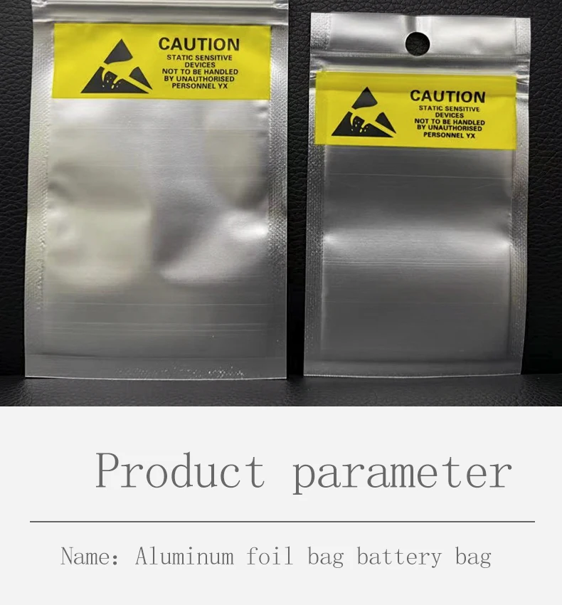 Aluminiumfolienbatterie, ESD-Kabelverpackung für elektronische Komponenten, antistatisch, selbstdichtender Abschirmbeutel, mattiert, durchscheinend – Detail 3