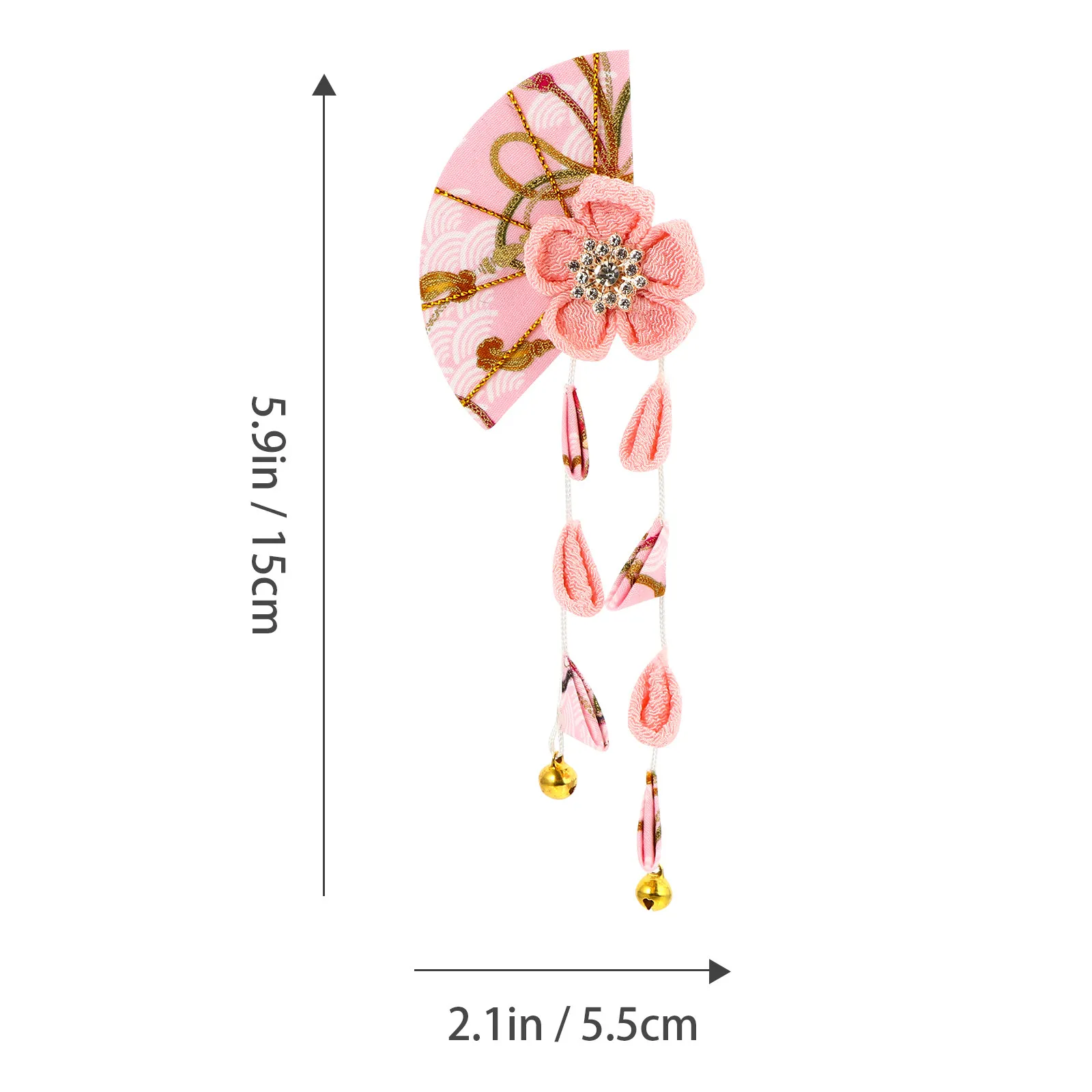 1Pcs Tassel 일본식 헤어 클립 장식 머리 장식 기모노 헤어 액세서리 여성 꽃 장식품