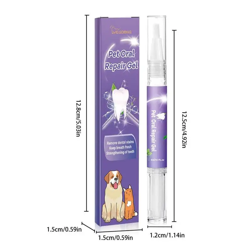 Pet Oral Cleanser Spray Pet Oral Repair Gel Tooth Repair Teeth Brushing Cleaner Natural Dogs Cats Toothpaste Gel Kitten puppy Breath Freshener supplies