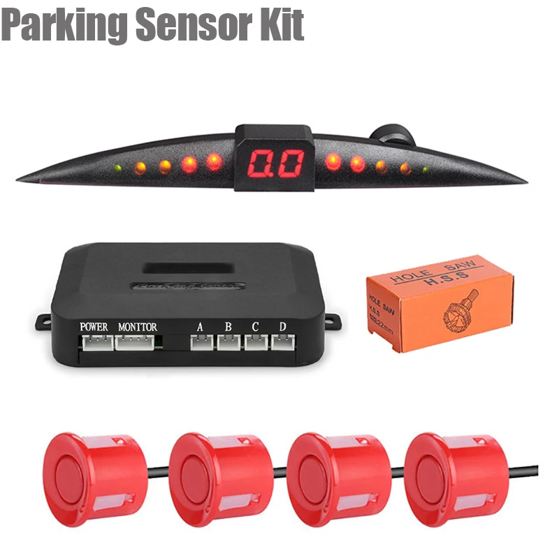 Parking Sensor Kit Car Parktronic LCD Display Beep Reverse Backup Radar Monitor
