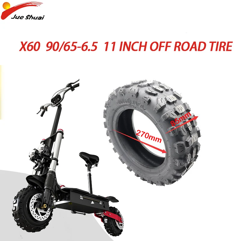 

11 inch Off Road Vacuum Tire for Jueshuai X60 Electric ScooterWear-resisting Tubeless Road Tyre, Scooter Accessories 90/65-6.5