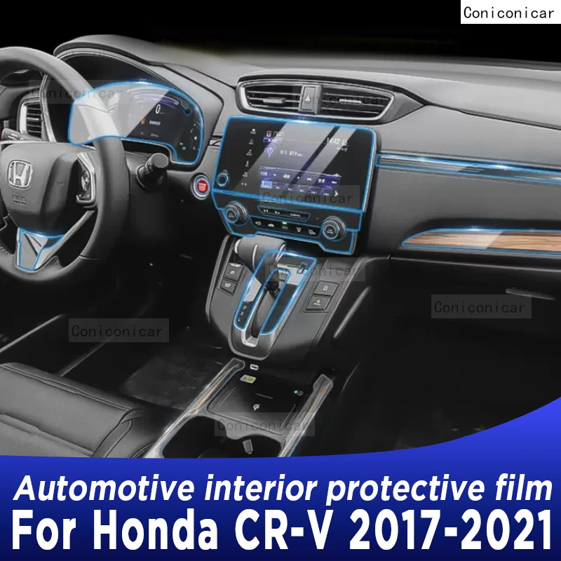 

For Honda CR-V 2017-2021 2020 Gearbox Panel Navigation Screen Automotive Interior TPU Protective Film Cover Anti-Scratch Sticker