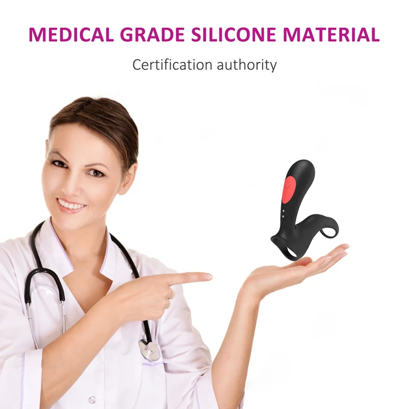 Vibrating Penis Ring For Delay Ejaculation Adult Sex Toy For Men_voghion.com