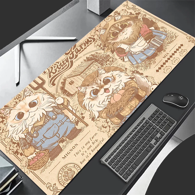 New Mouse Pad Larger XXL 900x400 Speed Mini Pc Computer Keyboard Pads Fairy Tale Cat Desk Mat Gaming Accessories Home Mousepad 2