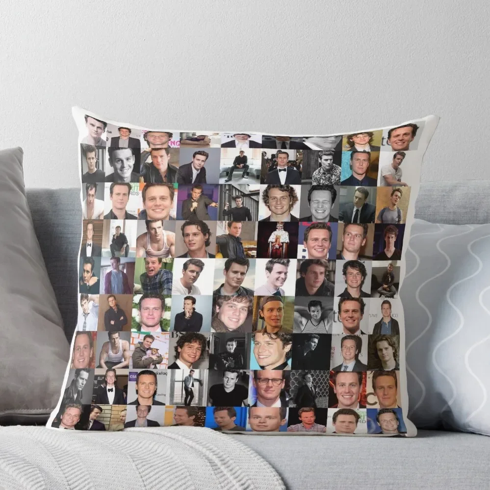 

Jonathan Groff Collage - Many Items Available Throw Pillow Cushions For Decorative Sofa home decor items anime girl