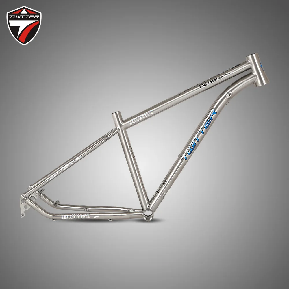 

TWITTER 27.5/29inch titanium mountain bike frame Hidden inner routing Barrel drawer version 12*142mm BB68 threaded center shaft