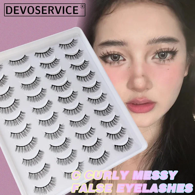 

Natural Short False Eyelashes Fluffy Soft 3D Mink Eyelashes Russian Striped Eyelashes Lash Extension Korean Makeup Wholesale
