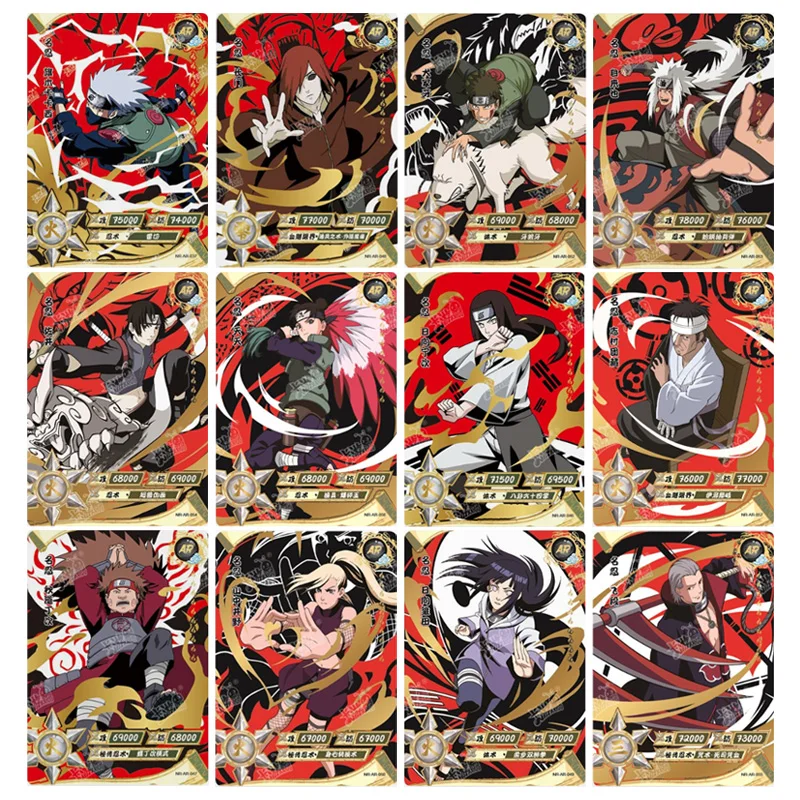 

Карта-вспышка аниме Наруто, мультяшный персонаж, Бронзирующая игра, Коллекционная, детская настольная игра, игрушки, подарок на Рождество и день рождения