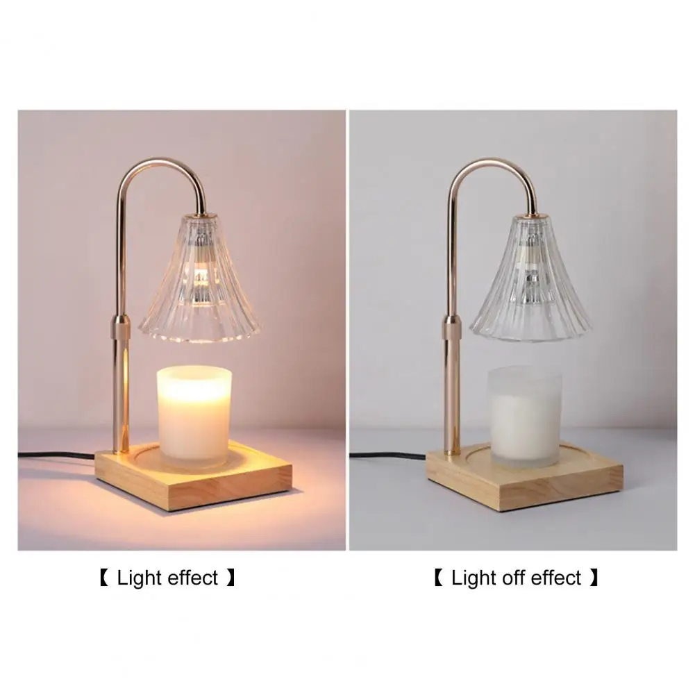 

Bedside Lamp Adjustable Height Electric Candle Warmer Lamp with Timer Dimmable Plug-play for Bedroom Home Decor 3 Years