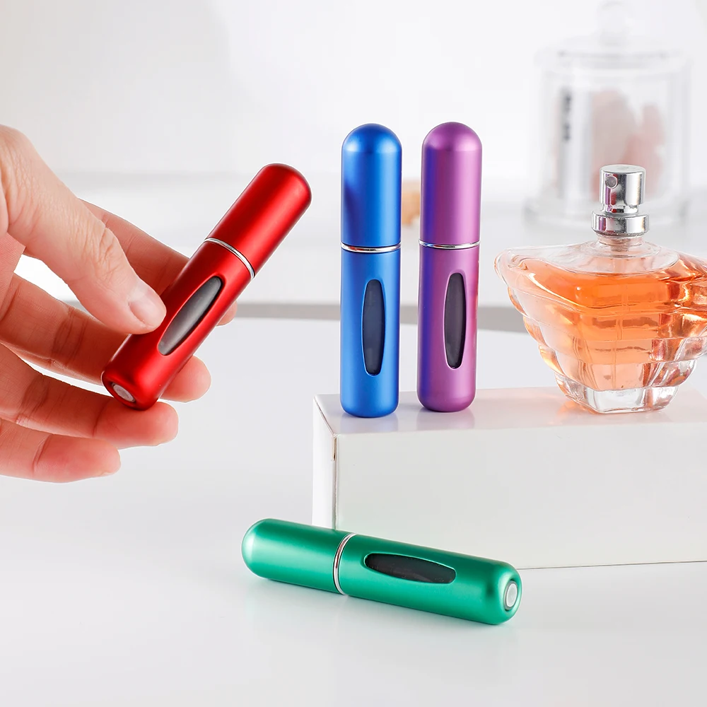10PCS 5ml Mini Perfume Atomizer Portable Liquid Container for Cosmetics Traveling Aluminum Spray Empty Refillable Spray Bottle