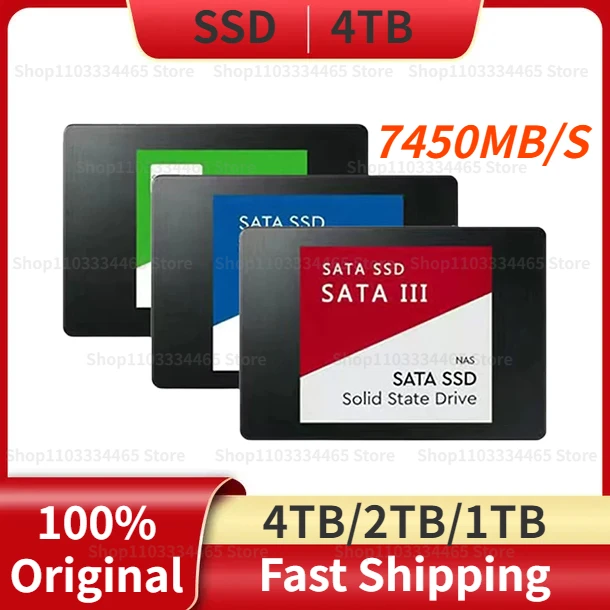 

2024 New 4TB SSD Sata Hard Drive Disk Sata3 2.5 Inch 2TB 1TB High Speed Hard Disk Internal Solid State Drives For Laptop PC PS5