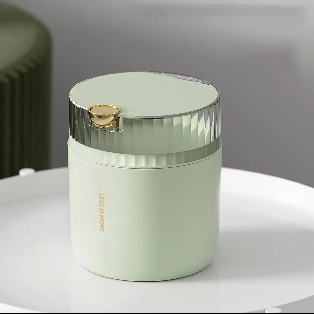 

HPDEAR Mini Trash Can Countertop Garbage Bin Bathroom Powder Room Wastebasket Press Type Multi-function Desktop Storage Bucket