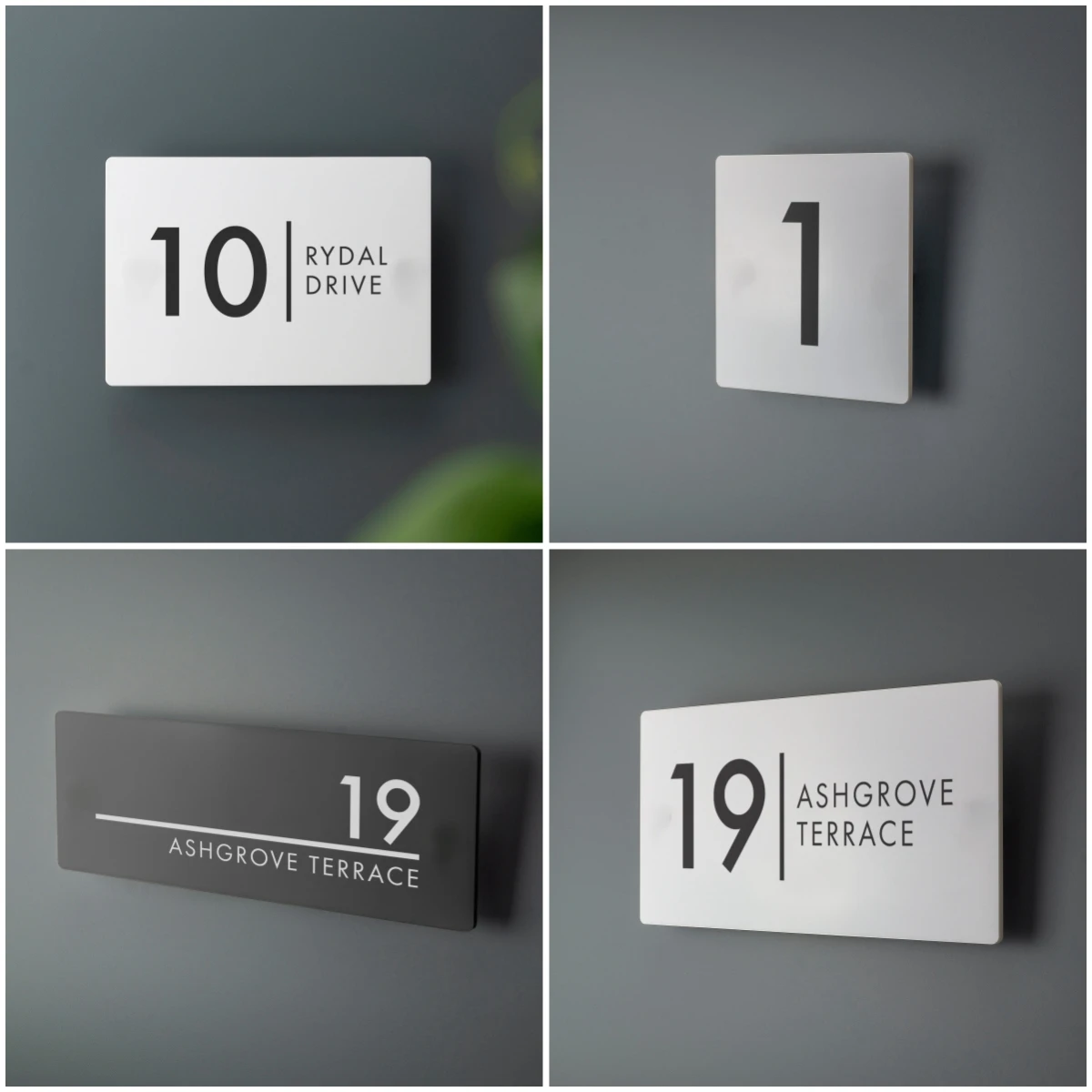 Acrylic Modern Home Residence Hotel Restaurant Door Number Customized Street 3D House Number Black And White Gray house number signs house numbers number plate acrylic letter mirror stickers