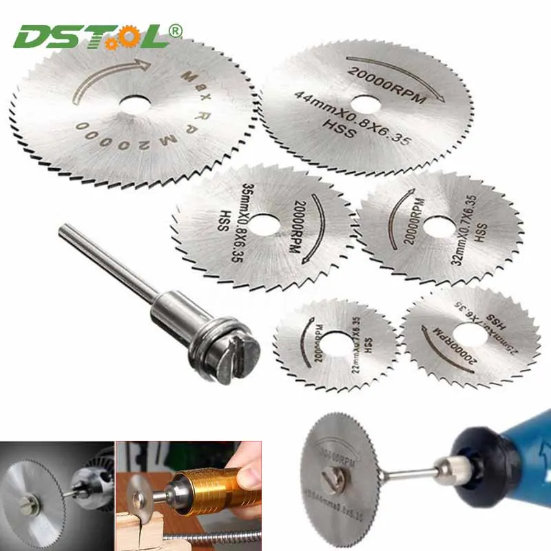 Mini Circular Saw Blade HSS Cutting Disc Rotating Drilling Tool Accessories Dia22-60mm For Wood Acrylic Plastic And Aluminum sla dlp post processing solar rotating disk display stand solar powered turntable 3d printer photosensitive accessories