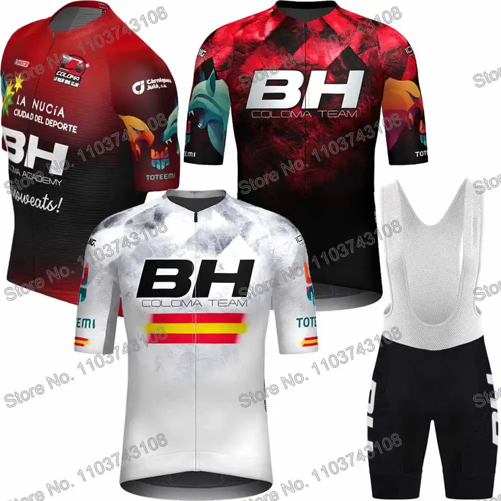 BH Coloma Team Cycling Jersey Men's Set Summer Cycling Clothing Road Bike Shirt Suit MTB Women Bicycle Bib Shorts Sports