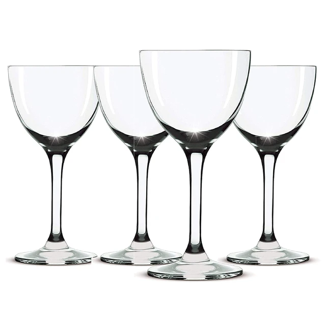 4PCS Nick and Nora Coupe Cocktail Glasses - Handblown Small Plain
