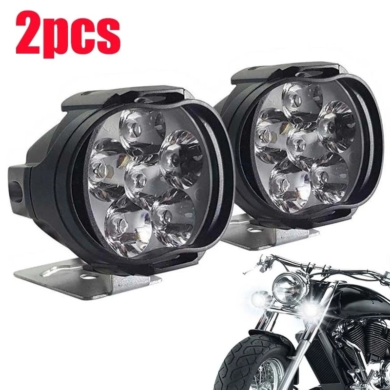 2Pcs 6 LED Hilfs Scheinwerfer für Motorrad Scheinwerfer Lampe