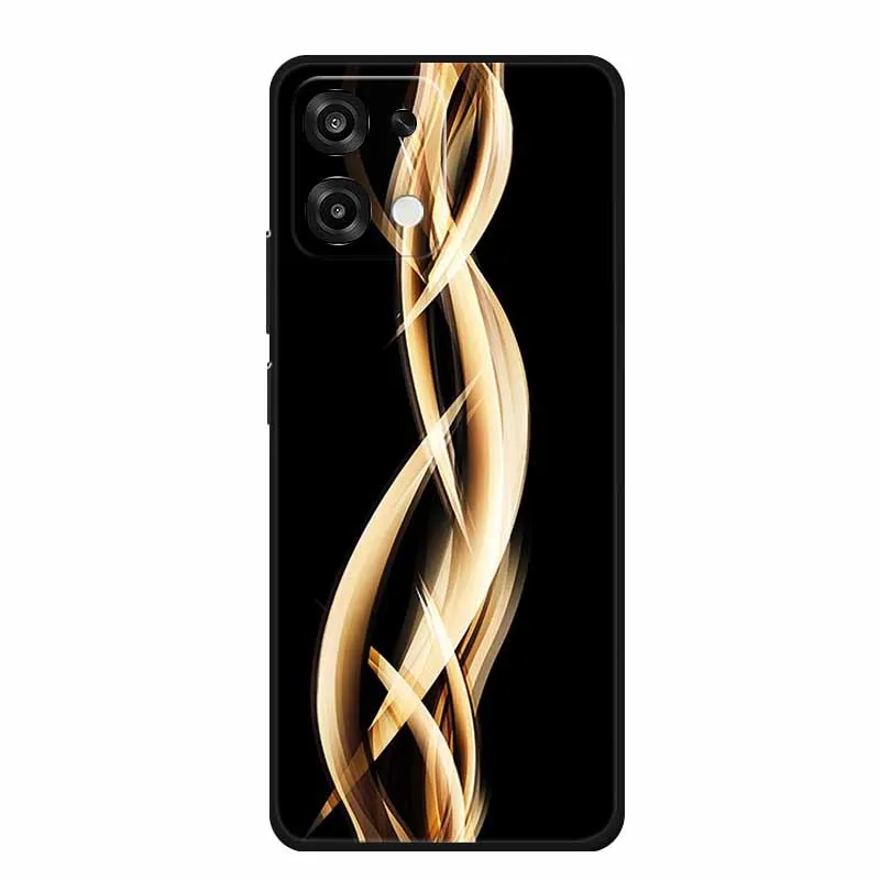 Slim Black Silicone Soft Phone Case with Colorful Design – Durable Back Cover
