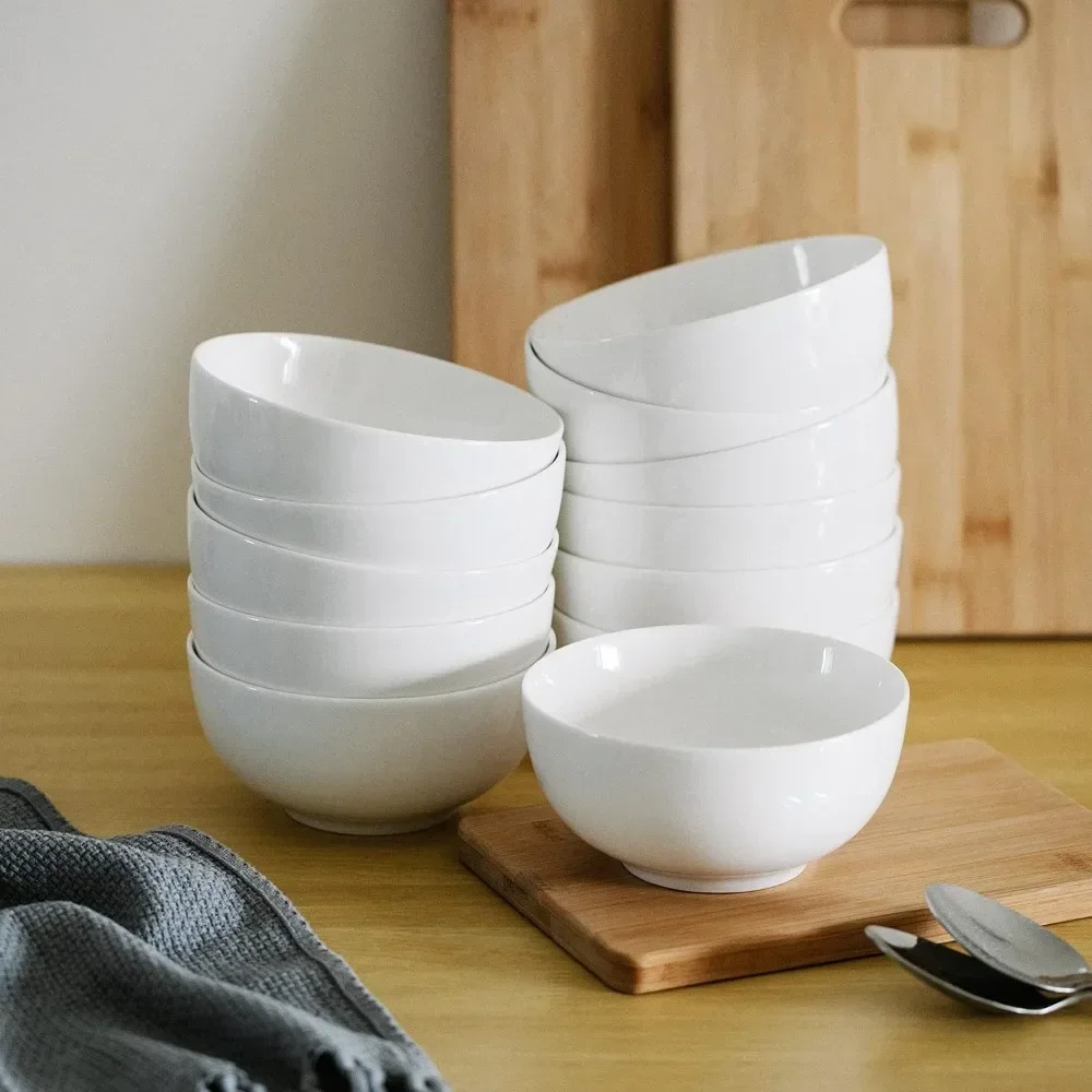 

Cereal Bowl Plates Dinner Sets White Cereal Bowls Bowl Tableware Set Set of 12 Free Shipping Christmas Gifts 16 Ounces Kitchen