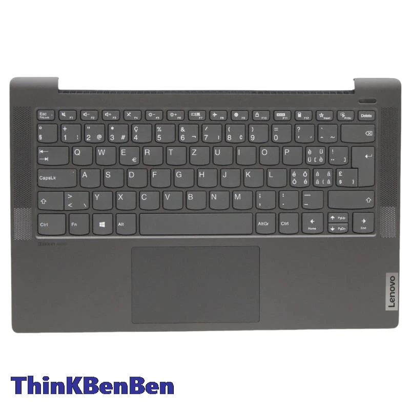 

SWS Swiss Black Keyboard Upper Case Palmrest Shell Cover For Lenovo Ideapad 5 14 14IIL05 14ARE05 14ALC05 14ITL05 5CB1A14088